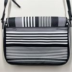 Vera Bradley Midnight Stripe Crossbody Bag Purse Black and White Minimalist Photo 4