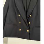 EXPRESS Double Breasted Black Blazer Womens Sz XL Preppy Cropped Academia Photo 1