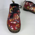 Dr. Martens  Burgundy Floral Boots Women Size 5 Photo 8
