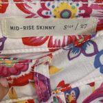 Anthropologie Floral Cottagecore Garden Pilcro Mid-Rise Skinny Jeans W-210 Sz 27 Photo 7