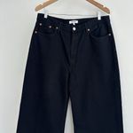 RE/DONE  Jeans Womens 29 Black Low Rise Rider Loose Baggy Wide Leg Slits Denim Photo 1