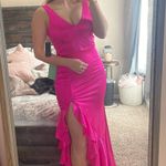 Prom Dress Silk Pink Size 4 Photo 0