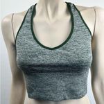 Victorias Secret PINK SPORT Heathered Green Strappy Racer‎ Back Sports Bra Size M Photo 0