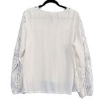 Cactus + Pearl White Lace Detail Women's Blouse Size XL Photo 3