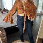 Sunrise to Moonshine Women’s M/L Crystal Beaded Festival Wrap Top Size M Photo 0