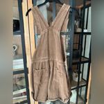 Princess Polly  overalls corduroy Kacey shortall romper brown chocolate ribbed Photo 3