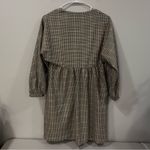 ZARA V-Neck Plaid Button Long Sleeve Dress XS EUC Photo 7