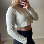 Talentless : cropped long sleeve tee off white Photo 1