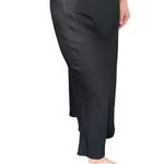 Grade & Gather  Black Silky Slip Dress Gathered Side Maxi Side Slit Photo 6