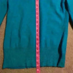 Apt. 9  Woman’s Blue 100% cashmere v-neck‎ pullover sweater size L Photo 5