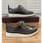 Johnston & Murphy  Women's Mitzi Wedge Derby Pewter Metallic Loafers Size 6 NIB Photo 2