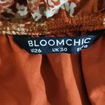BloomChic Brown Leaf Print Midi Dress Size 26 Fall Wedding Guest Dress Photo 7