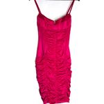 Bebe  Ruched Pink Y2K Barbie Bodycon Dress Size Medium Hot Girl Vintage Photo 8