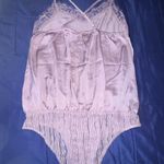 Glam Purple Lace Trim Chemise Photo 2