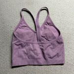 Set Active  Purple Ribbed Active Sports Bra Bralette Size XSmall EUC Photo 2