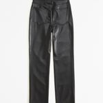 Abercrombie & Fitch Mixed Fabric Ultra High Rise Ankle Straight Jean Photo 3