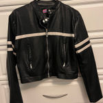 Edikted  Black Leather Jacket Photo 0