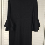 Anthropologie Womens Black Claudette Ruffle Sleeve Sweater Dress Small Photo 0