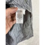 Artisan NY  Button Up Large Blue White Striped Linen Long Sleeve Coastal Photo 8