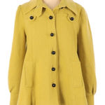 Anthropologie Julie Haus Wool Blend Coat Chartreuse Lime Size Small Photo 0