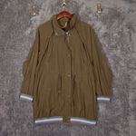 Free People Oversized Windbreaker Military Green Wind Swept Hooded Size S/P Photo 3