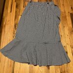 Maitai  Black and White Asymmetrical Skirt Photo 2