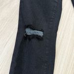 Blanqi Maternity Postpartum Belly Support Jeans | Black Distressed Raw Hem | 4 Photo 4