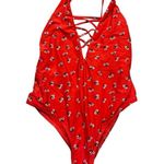 Billabong Chili Red Lace-Up Swimsuit Photo 2