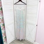 Jules‎ & Cleo Iridescent Sequin Mermaid Sheath Maxi Dress White Juniors 2 Photo 11