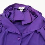 Vintage Alix Taylor Womens Shirt Dress Size 10 Retro 80s Purple Minimal READ Purple Photo 8