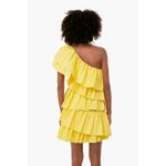 Tuckernuck Hyacinth House Yellow Ruffle One Shoulder Sofie Mini Dress Size XS Photo 4
