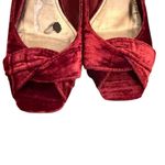 Apt. 9  Women's Red Velvet Peep Toe Heels Size 7.5M Party Shoes Photo 4