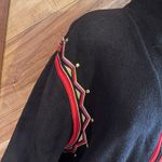 Bob Mackie Wearable Art Women’s Large Black Fleece Embellished Zipper Jacket Photo 3