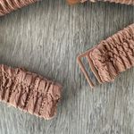 Aerie Crinkle Ribbed Lace Up Bikini Top Swim Women’s Small Brown NEW Photo 3