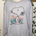 Peanuts Snoopy Juniors Spring Embroidered Crewneck Gray Size undefined Photo 0