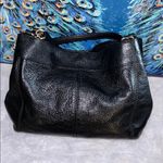 Coach  Lexy Black Pebbled Leather Shoulder Bag Photo 3