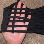 Women’s Unique Design Back Sexy Crop Tank Top Black Size M Photo 3