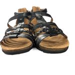 Earth Origins Kendall Wedge Sandals Braided Straps Comfort Black Zip 9.5M Photo 4
