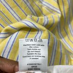 Draper James  RSVP Yellow Striped Linen Blend Blazer Sz M Photo 6