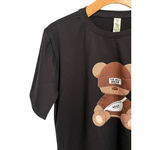 Etanol T Shirt Womens Size M Tall Black The Best Bear Print Short Sleeve Crew Size M Photo 1