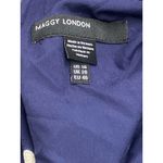 Maggy London Navy White Polka Dot Midi Dress Size 16 NWT High Neck Long Sleeve Blue Photo 7