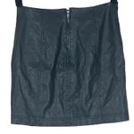 Free People Modern Femme Skirt Womens 4 Black Faux Leather Mini Y2K Moto Biker Photo 2