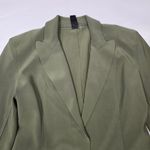 Norma Kamali  Single Breasted Fishtail Mini Dress in Military Photo 4