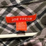 Caribbean Joe Joe Fresh long sleeved flannel shirt in olive green and pink sized medium Photo 2