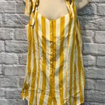 Beach Riot NWT Revolve  The Zoey Yellow/White Striped Romper- Medium Photo 1