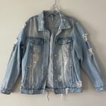 American Bazi Fashion Tour Denim Jacket in Light/Medium Wash Photo 0