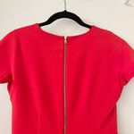 Maggy London Women's Dream Crepe Scalloped Sheath Midi Dress in Red Size 6 Photo 9