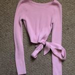 Hollister Baby Pink Tie-Back Cropped Sweater  Photo 2