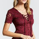 Forever 21 NWT Floral Lace Laced- Up Top Photo 1