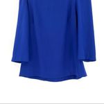 ZARA  Blue Puff Shoulder 3/4 Blouse Zip Back Photo 2